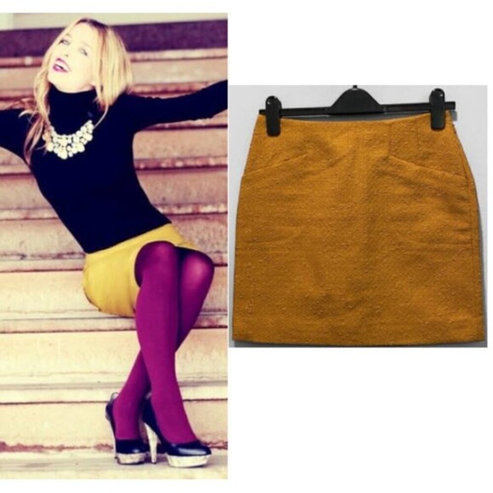 Outback Red Mustard Yellow Mini Skirt Size 0